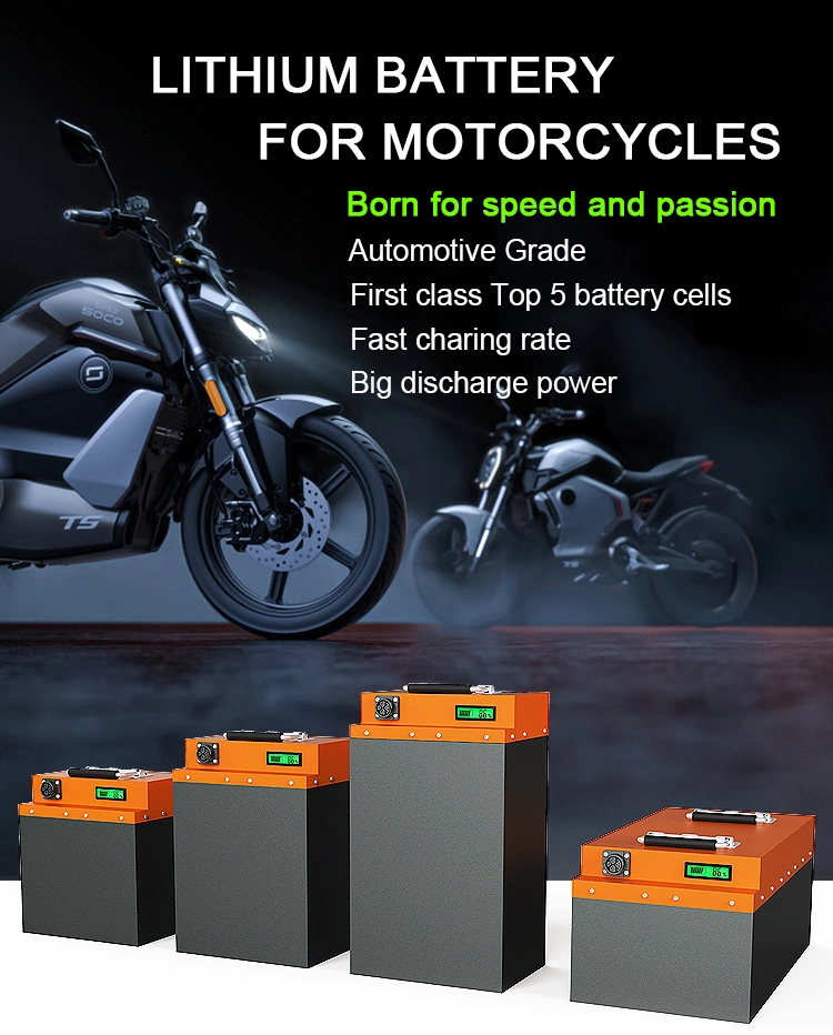 Batería de Li Ion Battery Battery 48V 60V 72V 20ah 30ah 40ah 50ah 60ah LiFePO4 del litio para la motocicleta eléctrica de la vespa